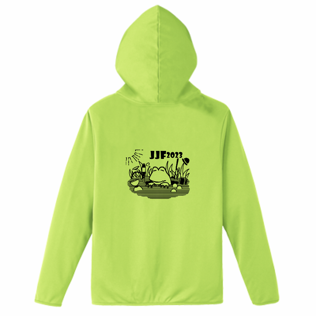 JJF2023 Official hoodie back light green